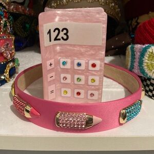 Crayon 🖍️ Headband and Calculator Clip Set